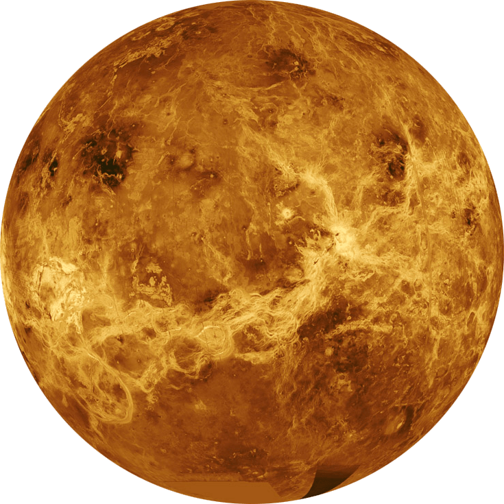Планета Венера сфотографированная с межпланетной станции Магеллан