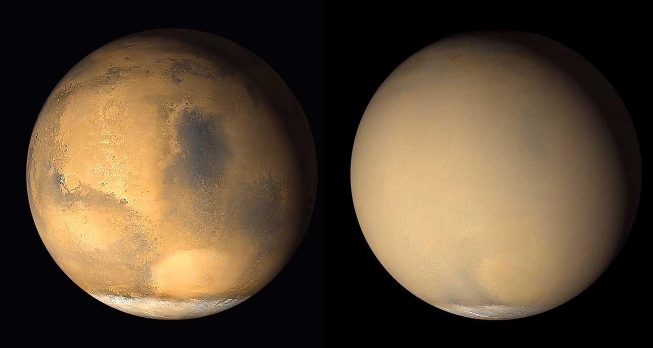 Изменение погоды на Марсе