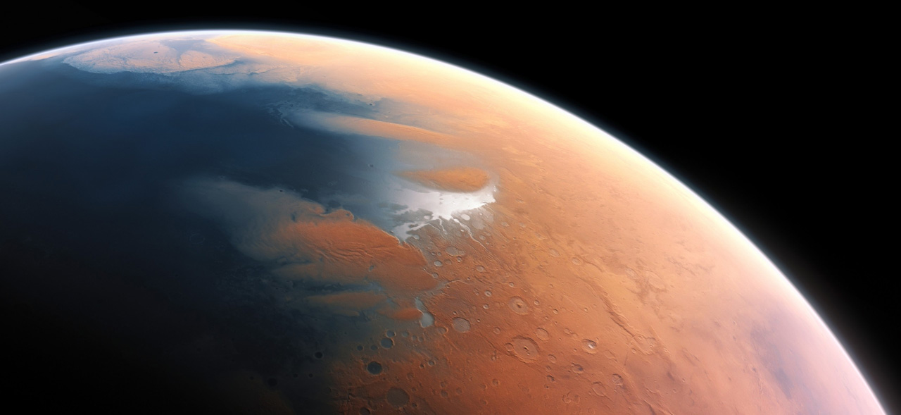 Марс покрыт водой миллиард лет назад — представление художника
